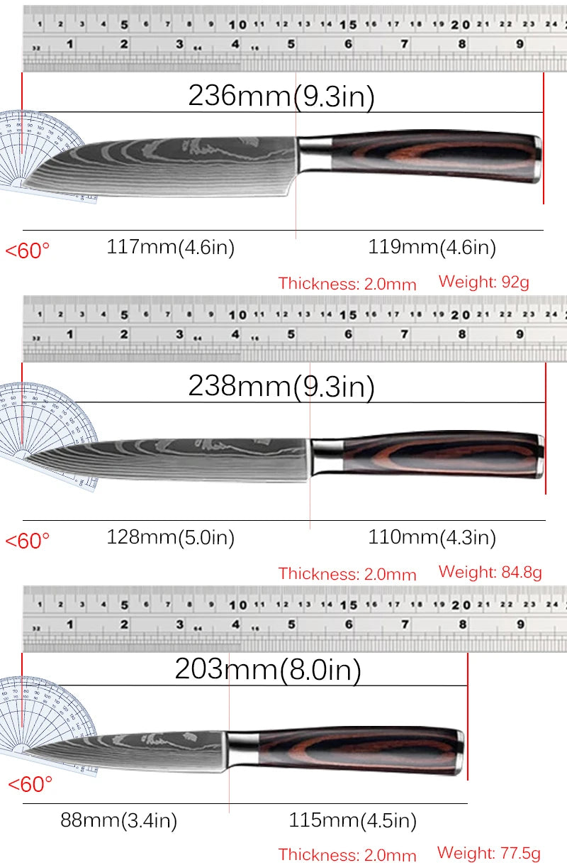 Stainless Steel Kitchen Knives Set