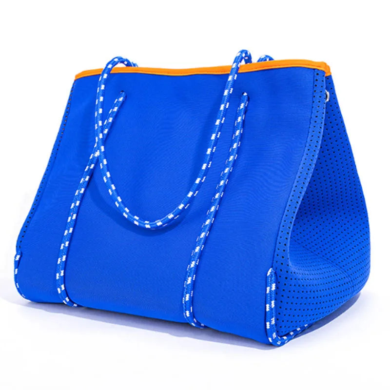 Perforated Neoprene Tote Bag With Small Purse