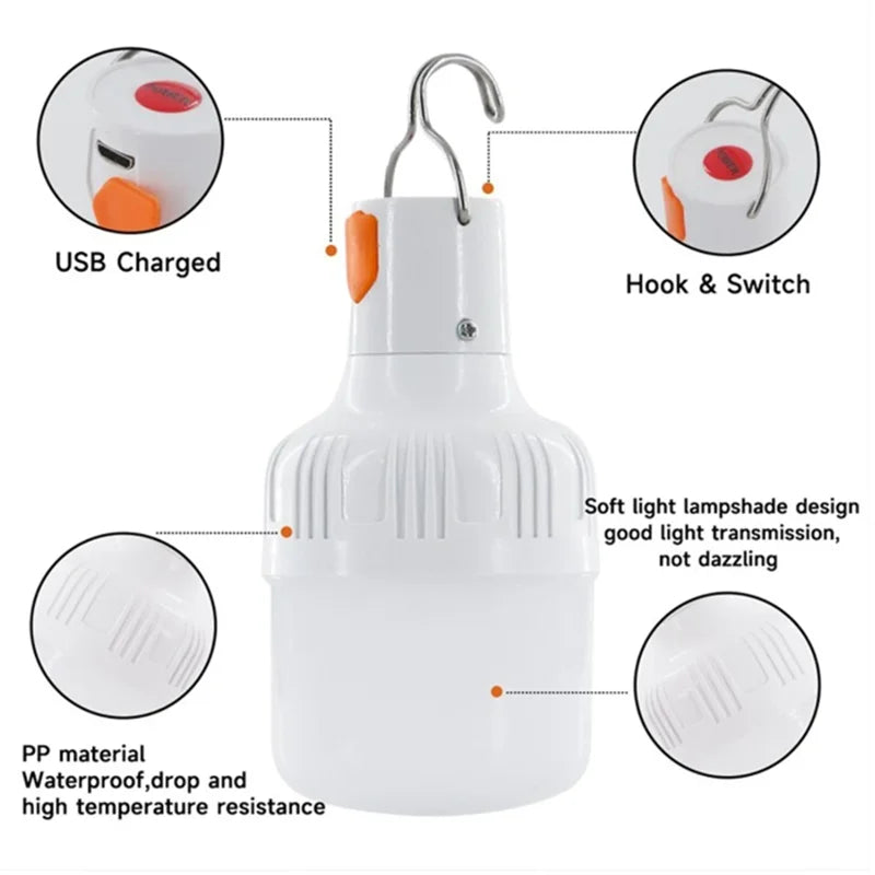 iCoolDown™ Outdoor USB Rechargeable LED Lamp 60W