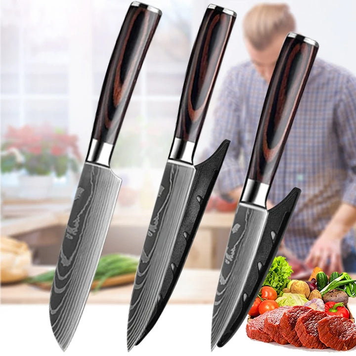 Stainless Steel Kitchen Knives Set