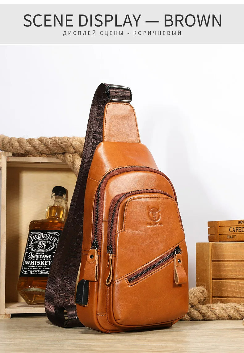 iCoolDown™ Men's Leather Chest Bag