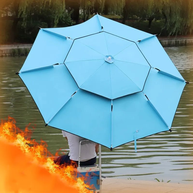 iCoolDown™ Large Adjustable Fishing Rain - proof Beach Umbrella - iCoolDown