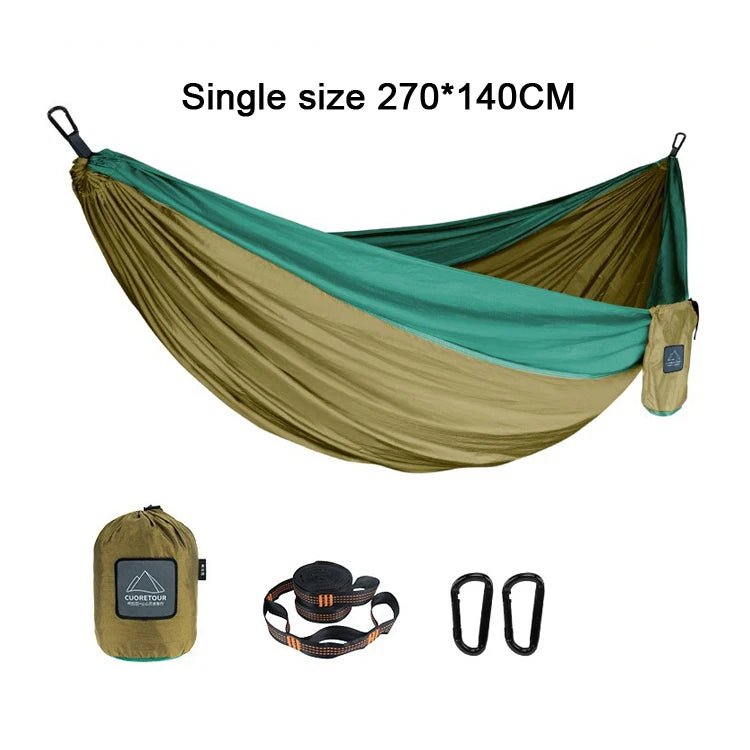 iCoolDown™ Portable Nylon Single and Double Size Outdoor Camping Hammock - iCoolDown