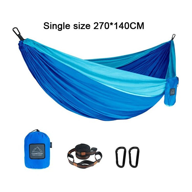 iCoolDown™ Portable Nylon Single and Double Size Outdoor Camping Hammock - iCoolDown