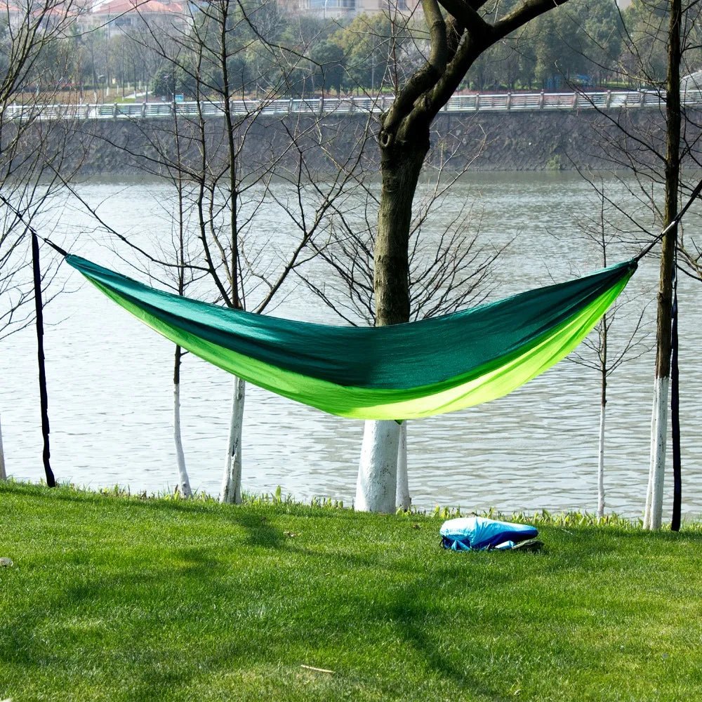 iCoolDown™ Portable Nylon Single and Double Size Outdoor Camping Hammock - iCoolDown