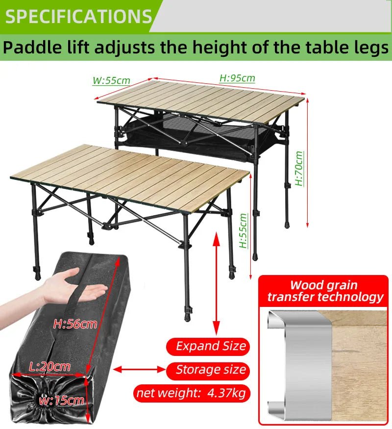 iCoolDown™ Rollable Camping Portable Outdoor Table - iCoolDown