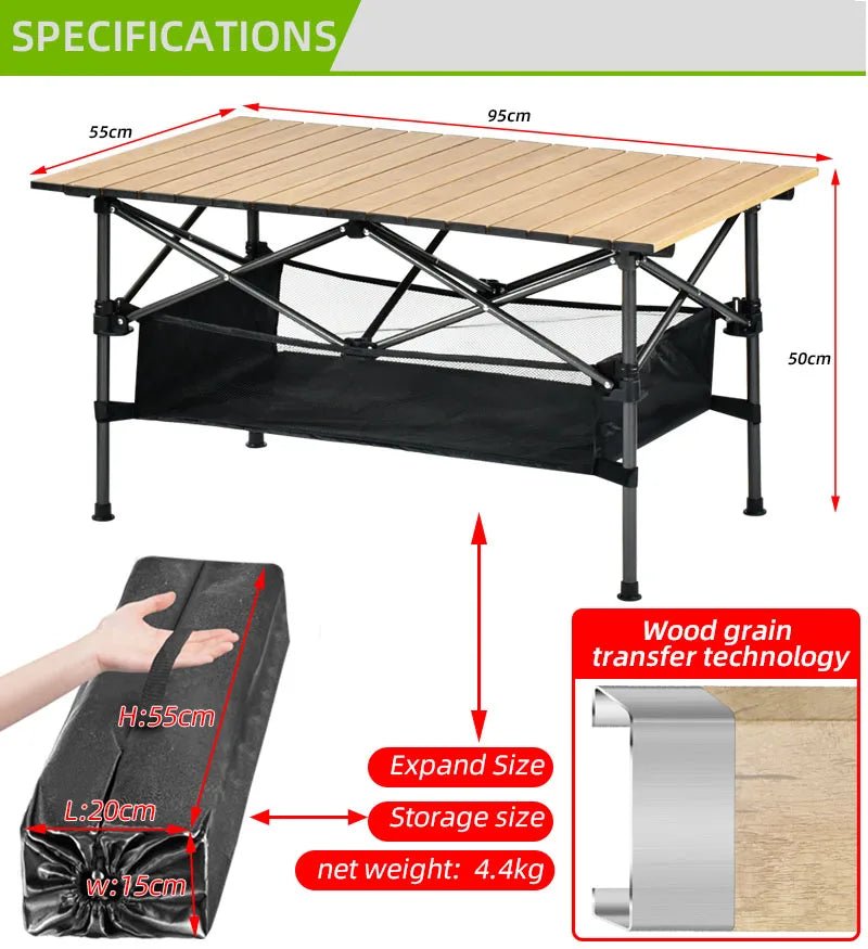 iCoolDown™ Rollable Camping Portable Outdoor Table - iCoolDown