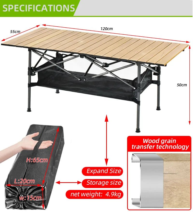 iCoolDown™ Rollable Camping Portable Outdoor Table - iCoolDown