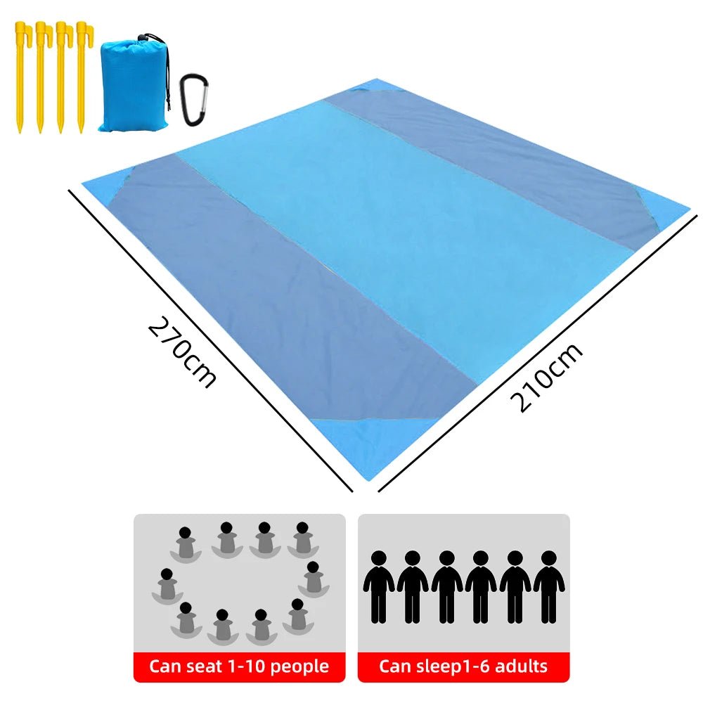 iCoolDown™ Waterproof Pocket Beach Blanket and Beach Mat - iCoolDown