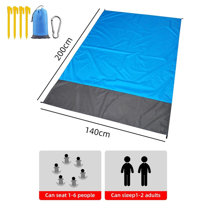 iCoolDown™ Waterproof Pocket Beach Blanket and Beach Mat - iCoolDown