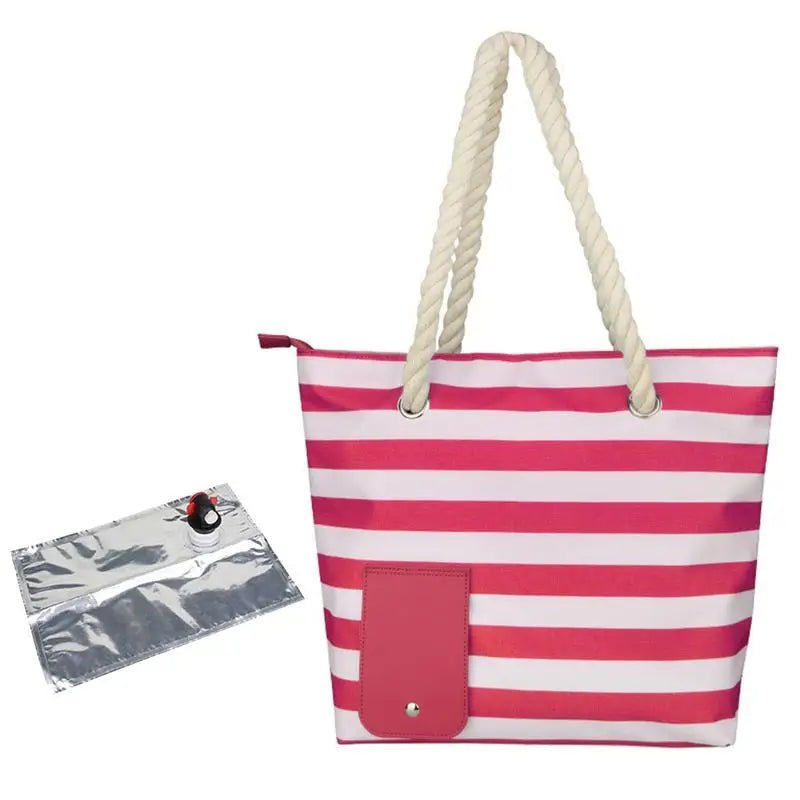 iCoolDown™ Wine Dispensing Beach Tote Bag with Hidden Dispenser - iCoolDown